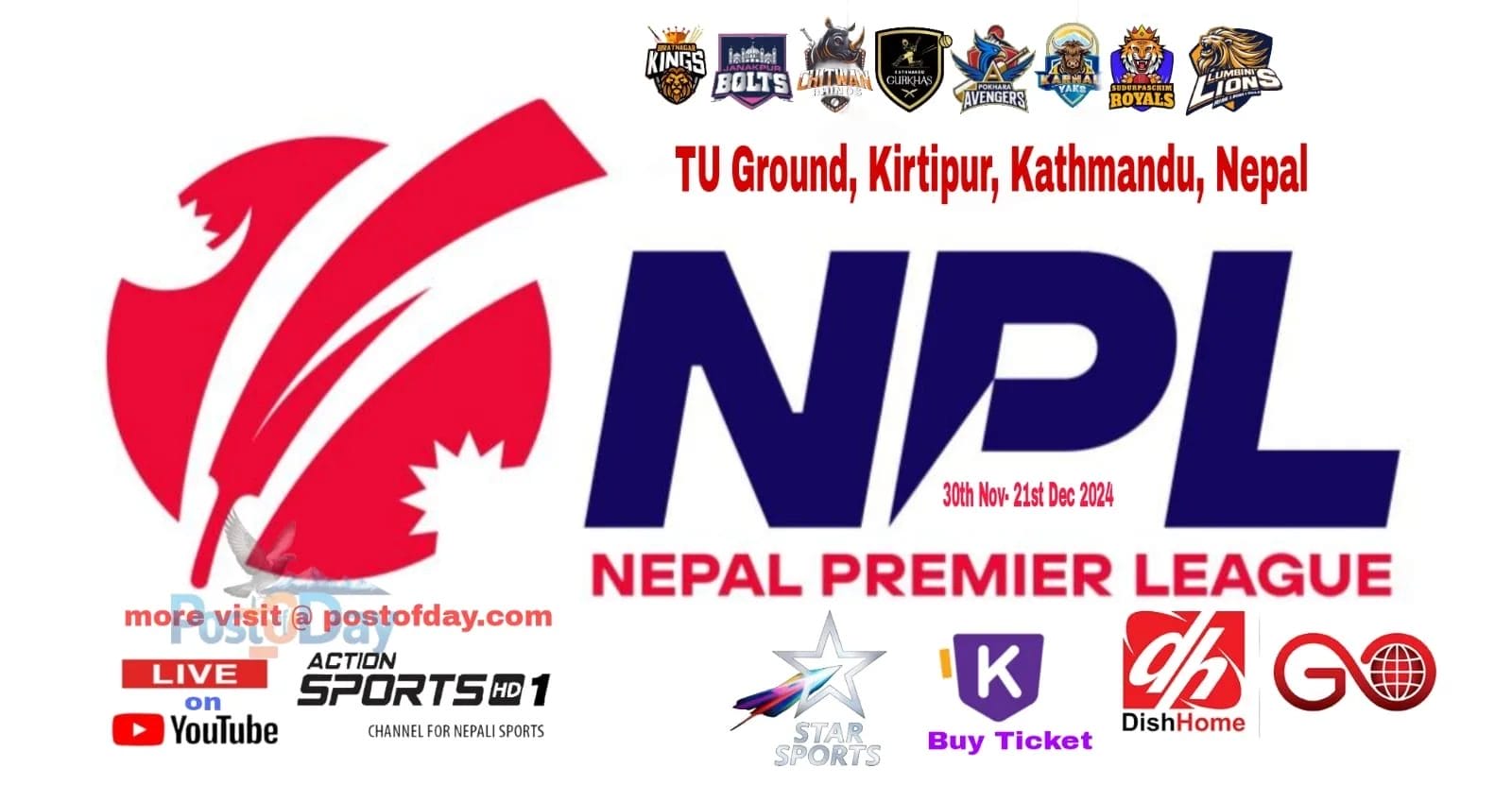 Nepal Premier League 2024 Ticket Prices & Streaming Details